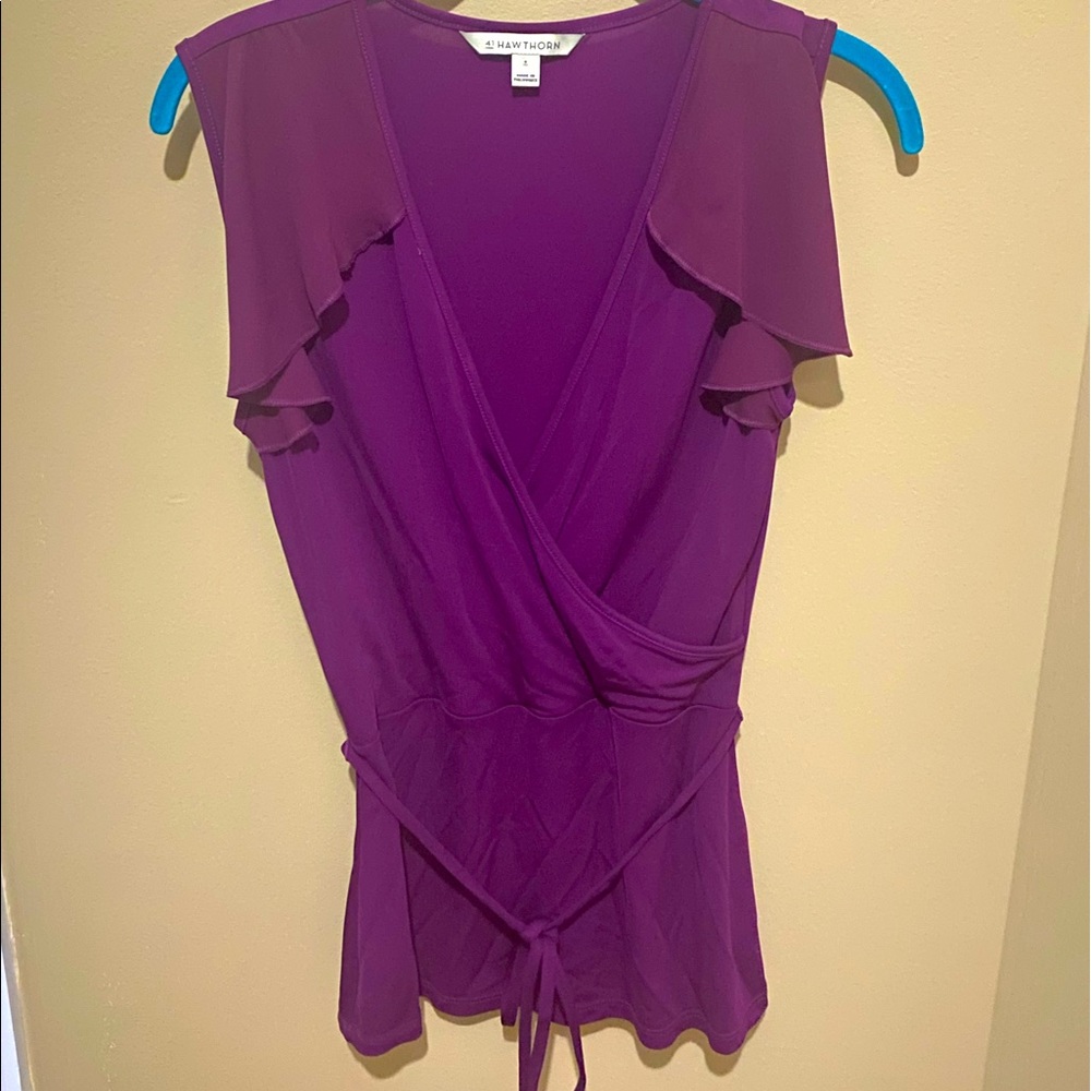 Hawthorne V Neck Capped Sleeve Top